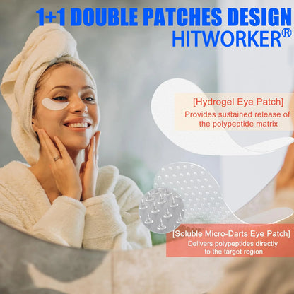 4PCS Microneedle Hyaluronic Acid Patch, Eye and Facial Facial Mask, Effectively Moisturize Skin, Deeply Tighten Delicate Skin