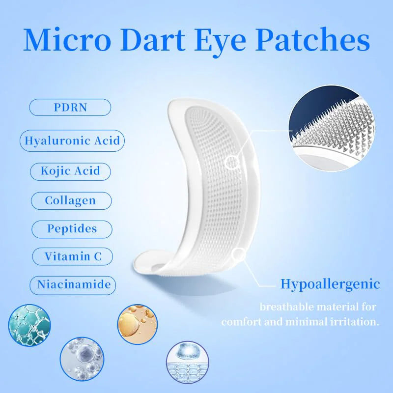 4PCS Microneedle Hyaluronic Acid Patch, Eye and Facial Facial Mask, Effectively Moisturize Skin, Deeply Tighten Delicate Skin