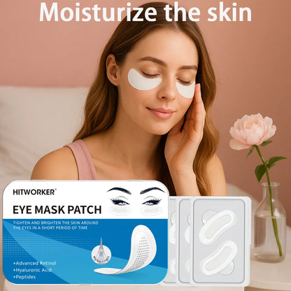 4PCS Microneedle Hyaluronic Acid Patch, Eye and Facial Facial Mask, Effectively Moisturize Skin, Deeply Tighten Delicate Skin